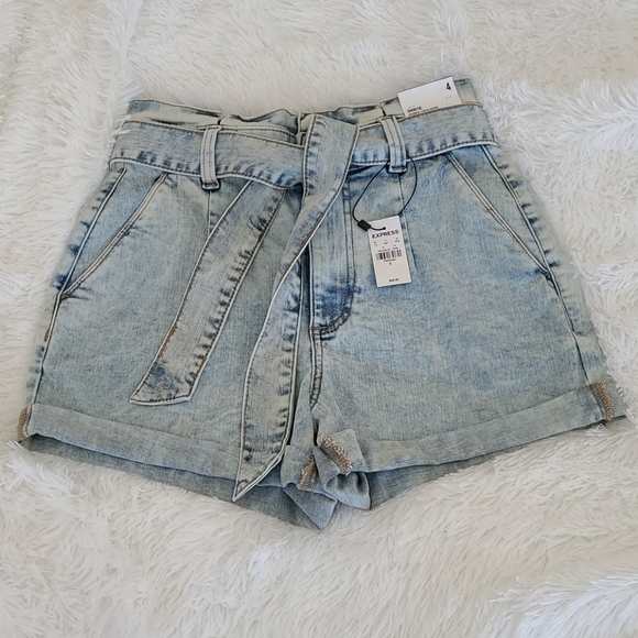 Express Pants - Express shortie super high rise jean shorts